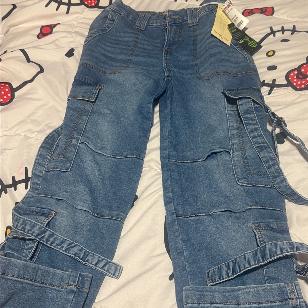 Women’s  Blue Cargo Jeans